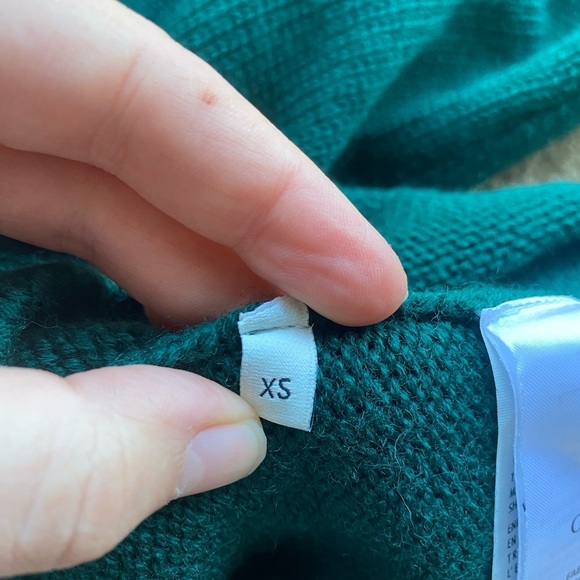 Gucci Forest Green Anchor Crest V Neck Wool Sweater Made Italy Varsity College - Picture 9 of 16